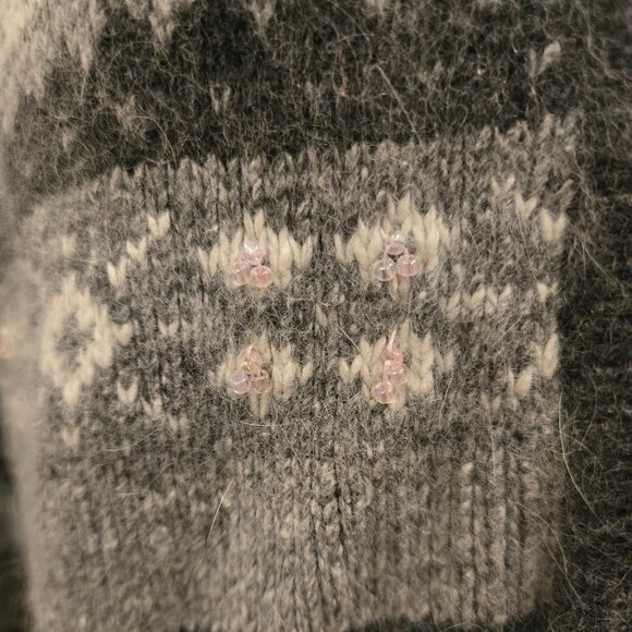 DRESS BARN ZIP UP SWEATER. ANGORA - Picture 7 of 9